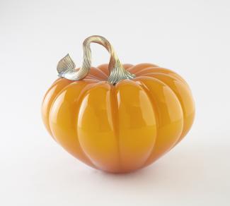 Pumpkin made out of glass.